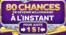 Zodiac Casino 80 chances pour 1 C$