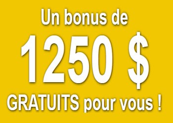 1250 C$ de bonus de bienvenue en 5 étapes