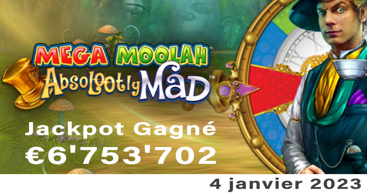 Mega Moolah 1er gagnant de 2023