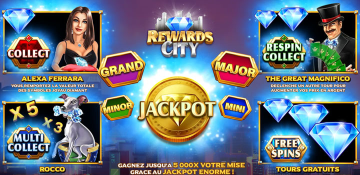 Jackpots de 250000 dollars à gagner