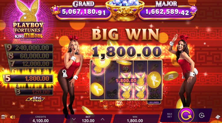 Jackpots Playboy Fortunes et gains massifs