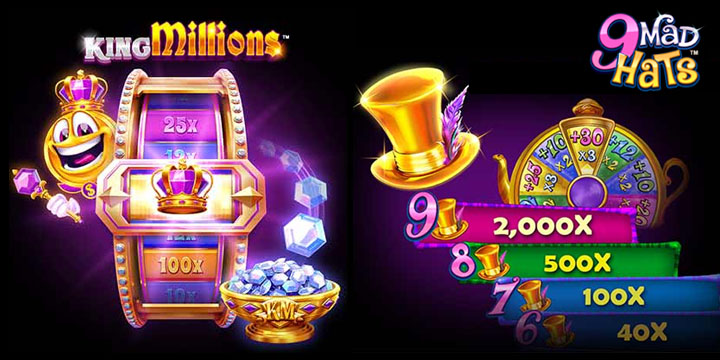 Machine à sous 9 Mad Hats King Millions